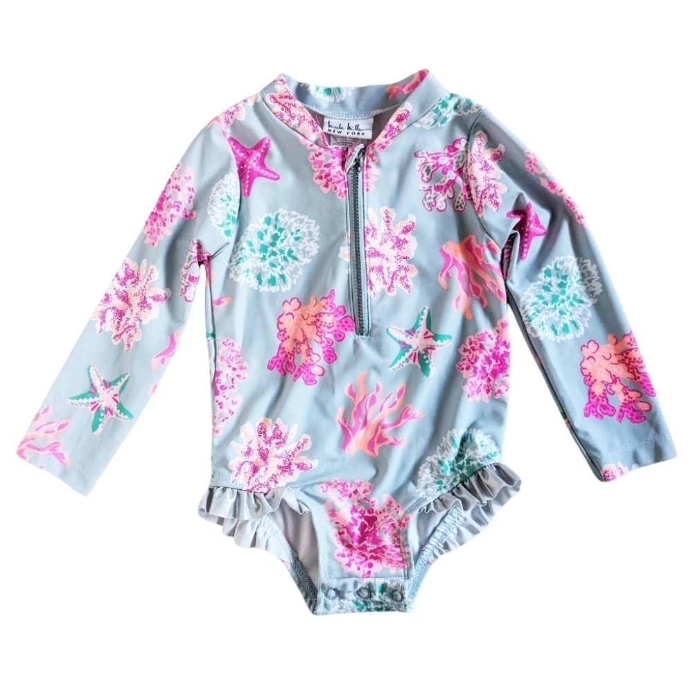 Nicole Miller New York Baby Girl Swimsuit Rashguard 24m
